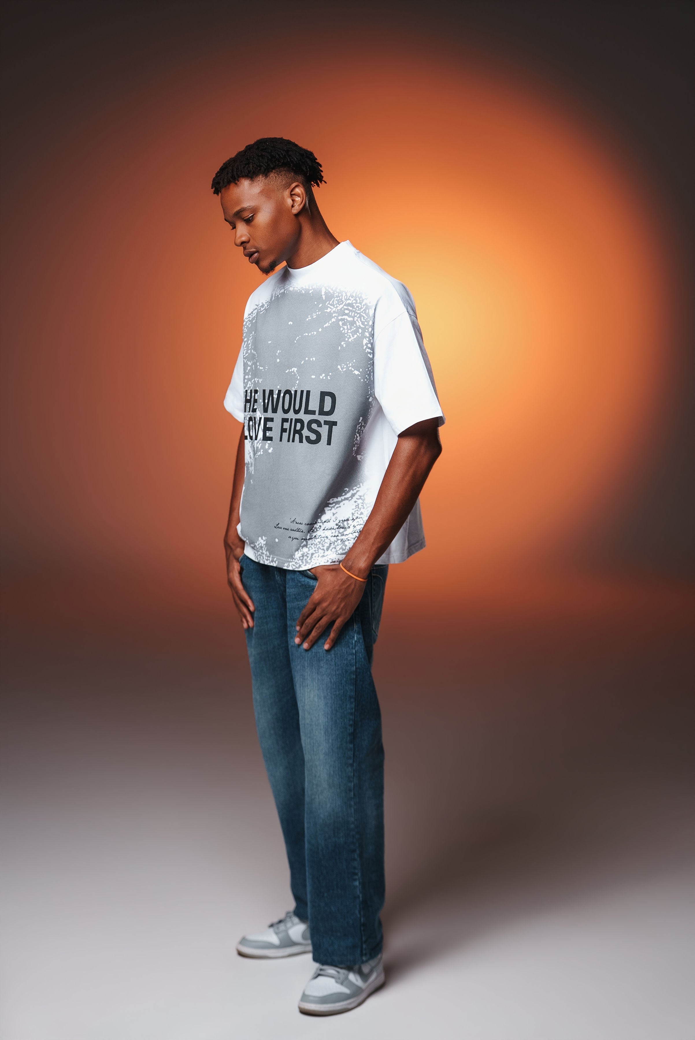 WWJD T-Shirt — “He Would Love First” (255 GSM Heavyweight Cotton)