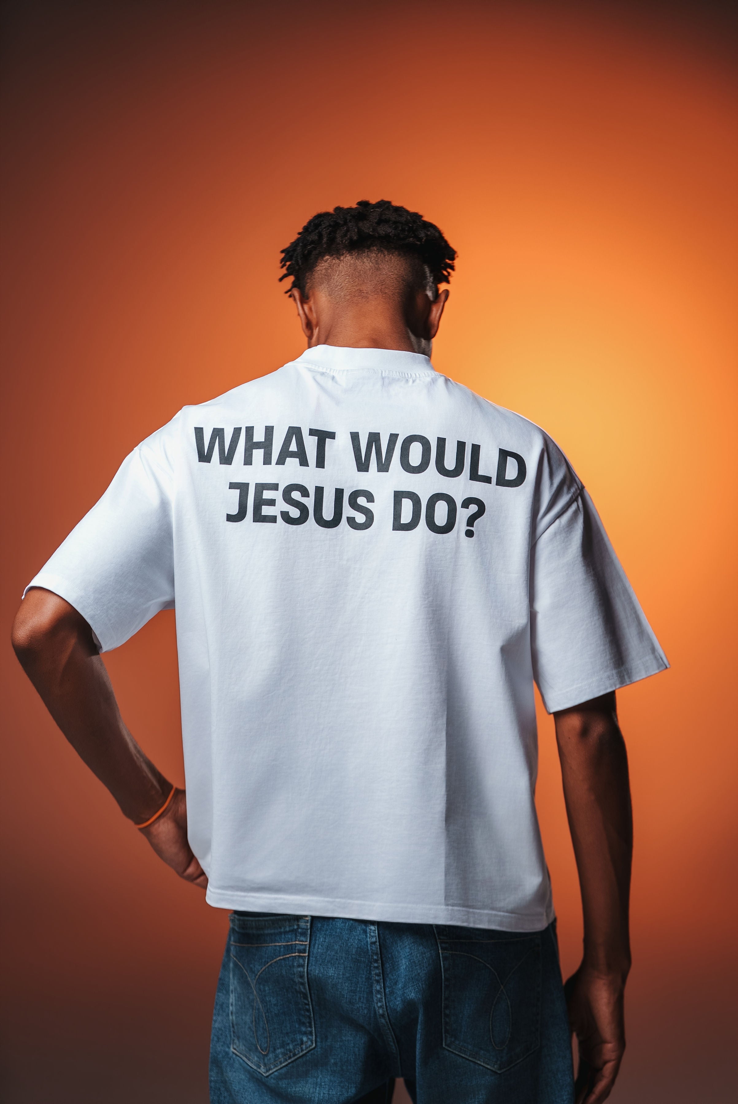 WWJD T-Shirt — “He Would Love First” (255 GSM Heavyweight Cotton)